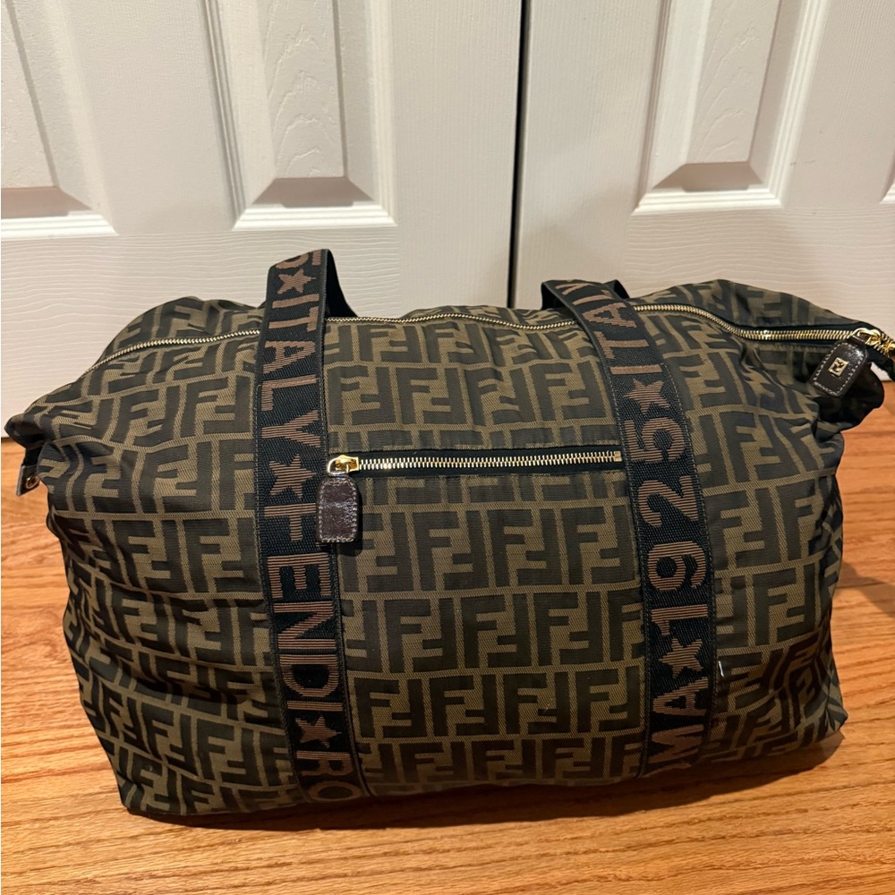 Fendi Brown Monogram authentic travel Bag